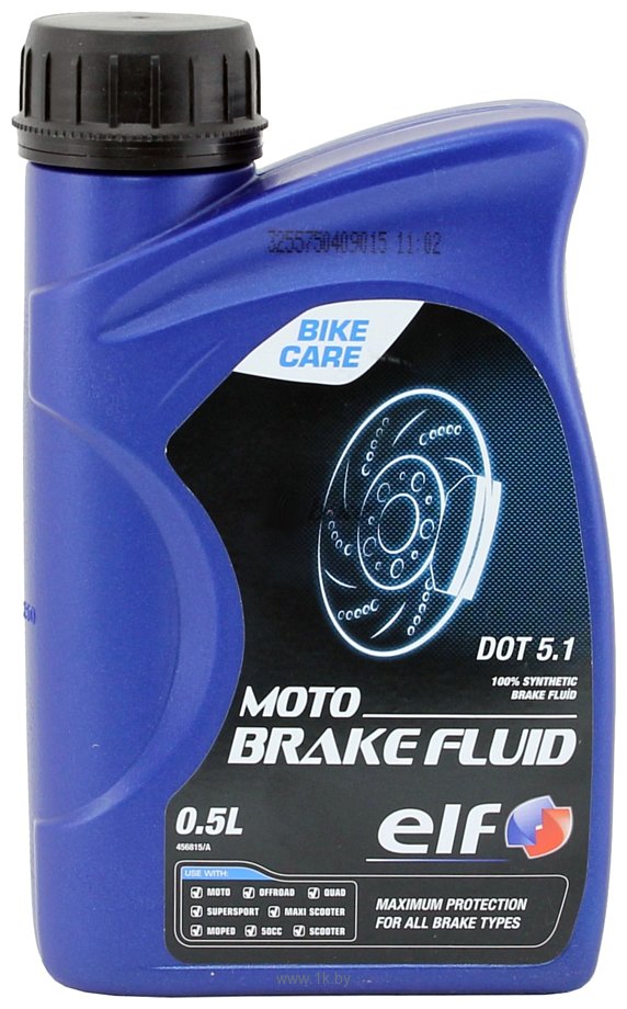 Тормозная жидкость ELF MOTO BRAKE FLUID DOT 5.1   500мл