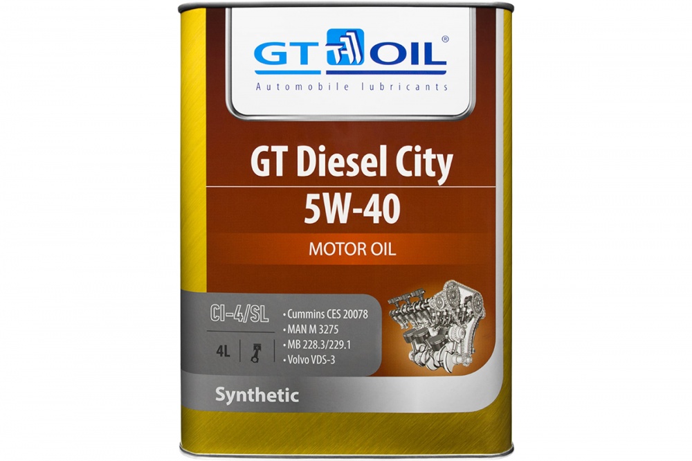 GT OIL Diesel City 5W40 4л (синт. универсал)