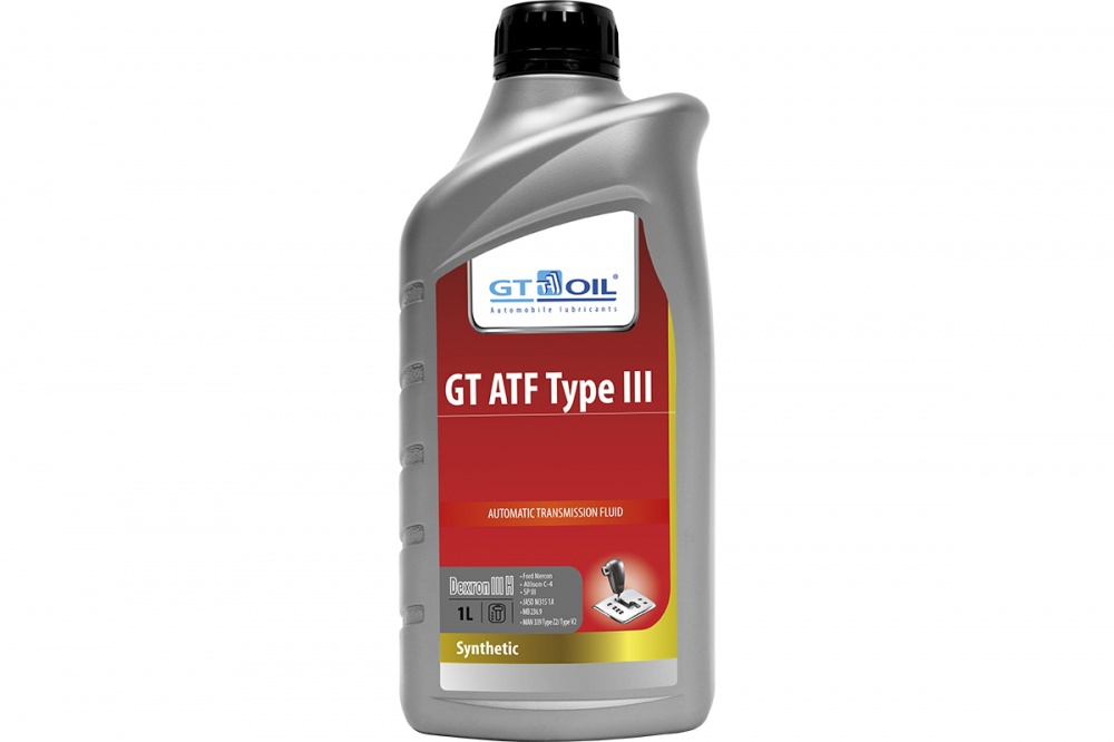 GT OIL  ATF TYPE III Dexron III H 1л (АКПП, гидроусилителя руля и гидрав. сцеплений)
