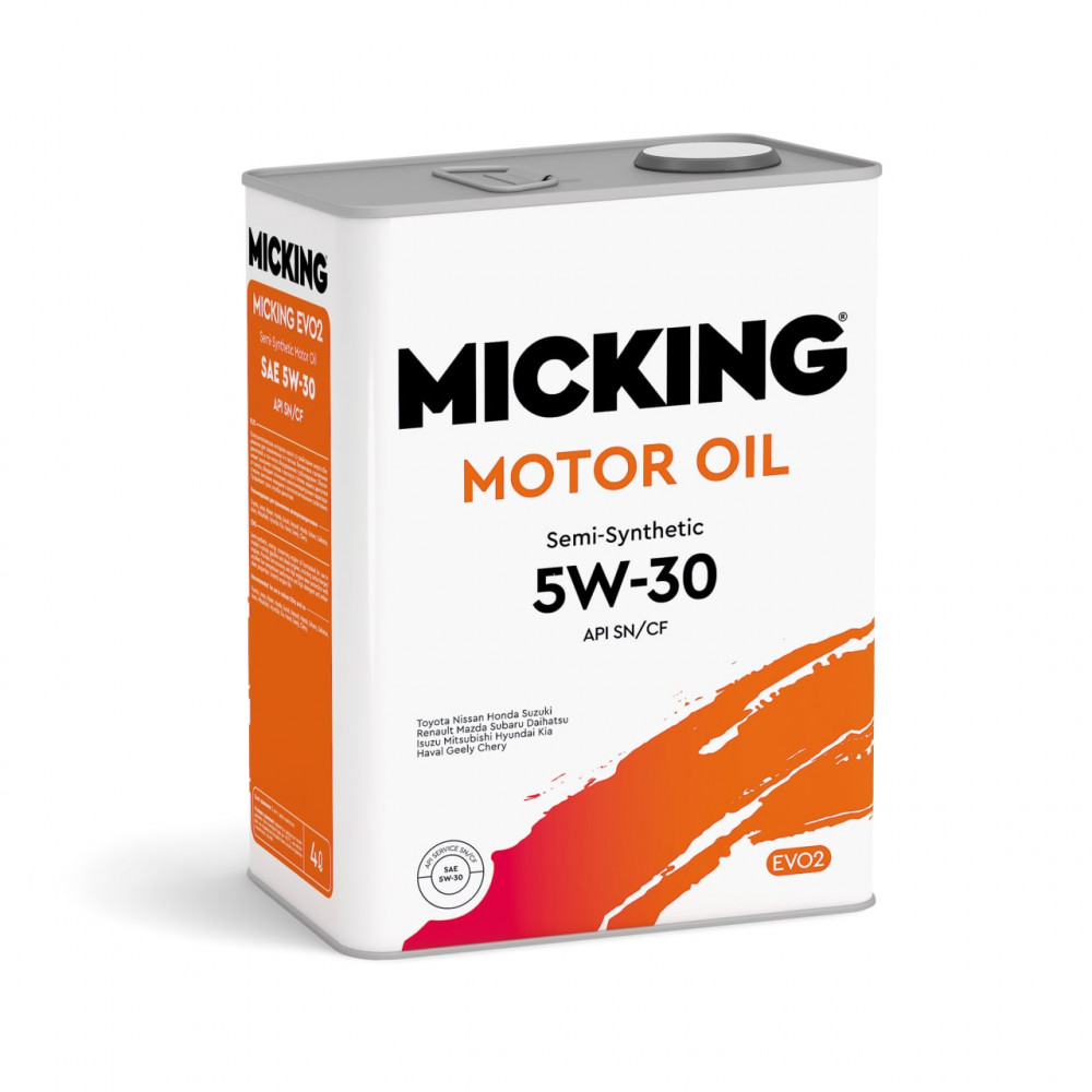 Micking Motor Oil EVO2 5W30 API SN/CF 4л (полусин)
