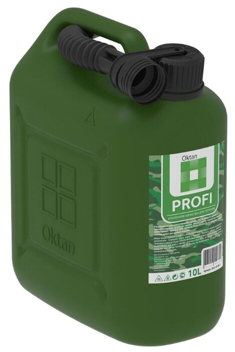Канистра усиленная для топлива Oktan PROFI 10.01.01.00-2 10л цвет оливковый