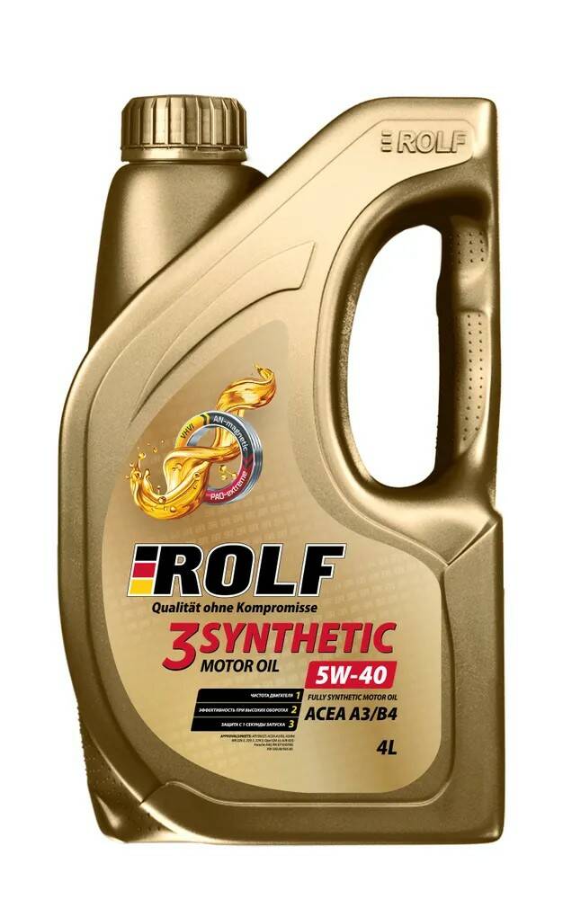 ROLF 3-SYNTHETIC 5W40 ACEA A3/B4  4л (пластик)