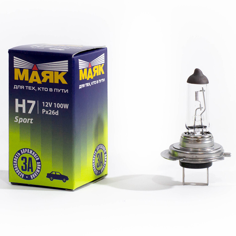 Лампа МАЯК H7 12V/100W Px26d (52750)