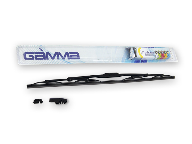 Щетка стеклоочистителя "22" 55 см каркасная+2 адаптера (GAMMA)