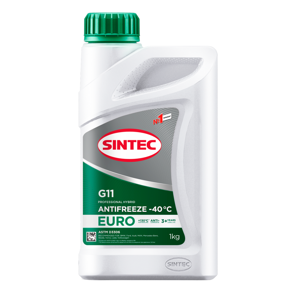 Антифриз Sintec Euro (зеленый) G 11 1кг