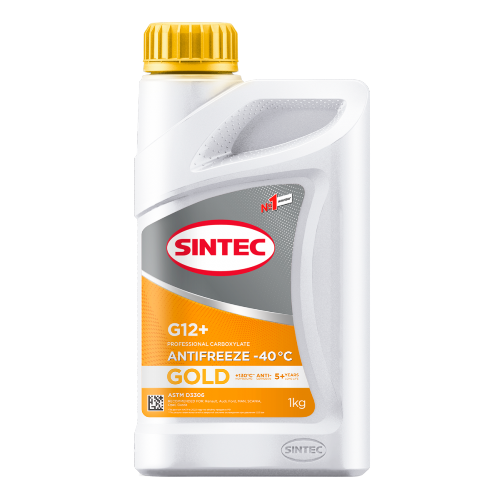 Антифриз Sintec Gold (желтый) G 12 1кг (-40 С)