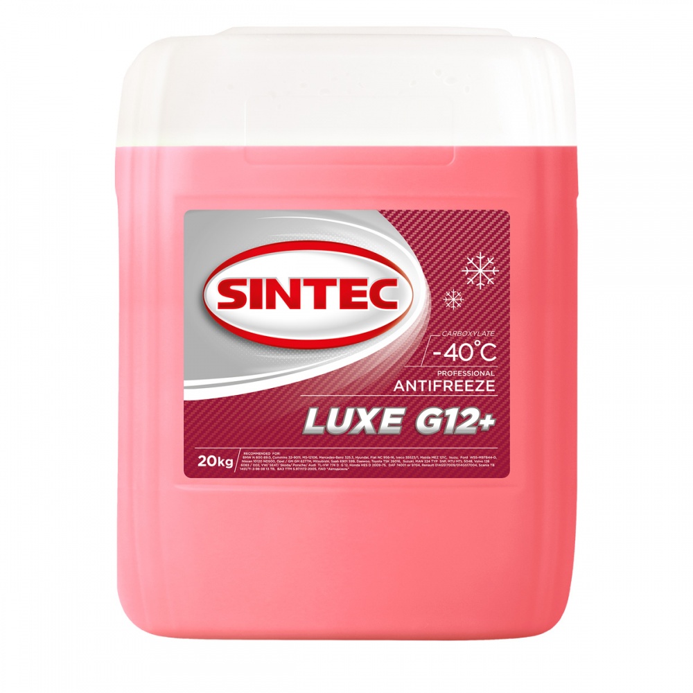 Антифриз Sintec LUXE (красный) G 12 (-40 С) 20кг