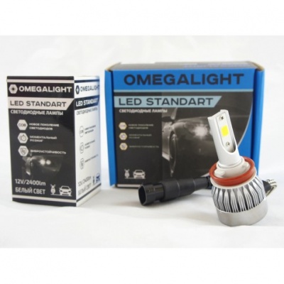 Лампа светодиодная Omegalight Standart Н8/H9/H11 2400lm (без обманки) (минимальный заказ 2шт)