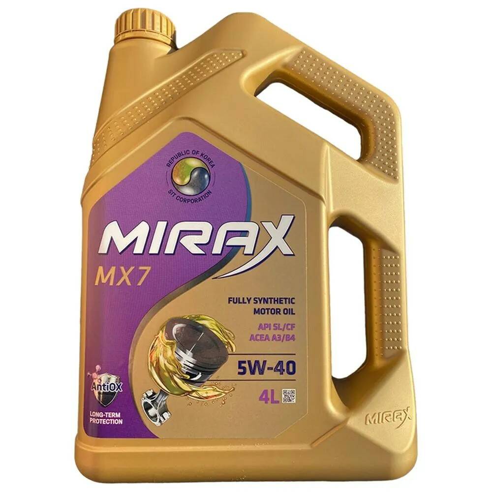 Mirax MX7 5W40 API SL/CF ACEA A3/B4 4л