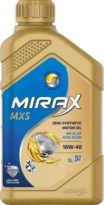 Mirax MX5 10W40 API SL/CF ACEA A3/B4 1л