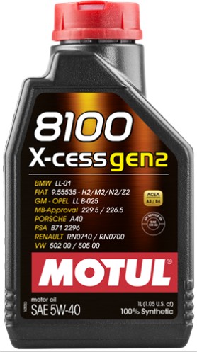 MOTUL 8100 X-cess GEN2 5W40 1л (синт)