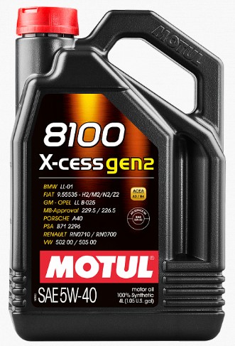 MOTUL 8100 X-cess GEN2 5W40 4л (синт)