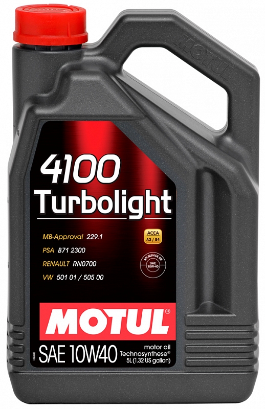 MOTUL 4100 Turbolight 10W40 4л (п/синт)