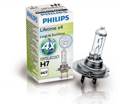 Лампа 12972LLECO H7 (55) PX26 Long Life Eco Vision 12V /1/10  PHILIPS