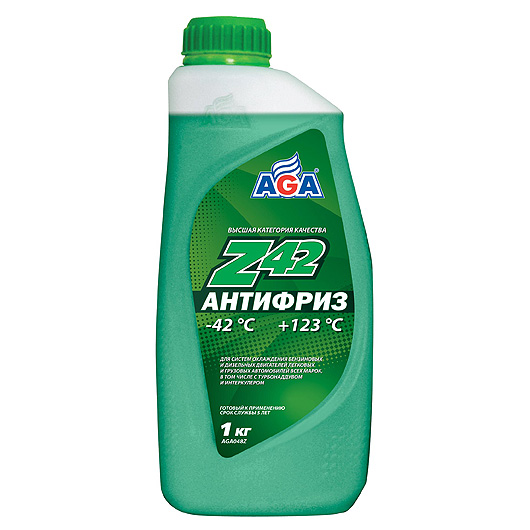Антифриз AGA-048Z 42 (зеленый)  -42С до +123С 946ml/1кг