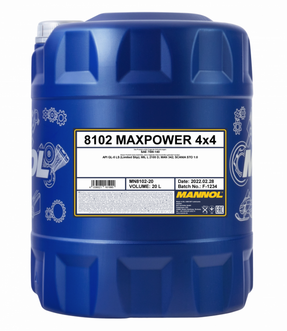MANNOL Maxpower 4х4  75W140 GL-5 синт   20л