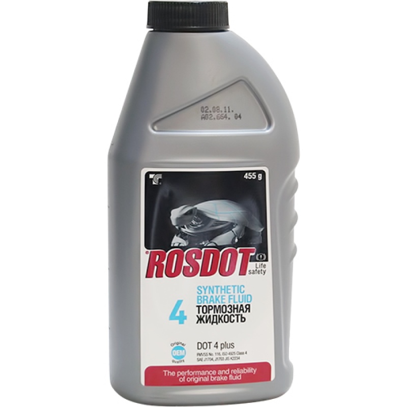 Тормозная жидкость РосДОТ DOT 4 (черепашка) 0,455л