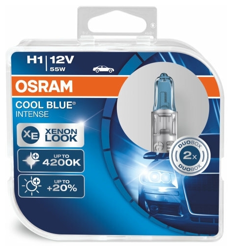 Лампа 64150CBI-HCB OSRAM H1 55W +20% 12V COOL BLUE INTENSE  EUROBOX