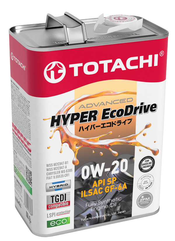 TOTACHI HYPER Ecodrive Fully Synthetic SP/RC/GF-6A 0W20 4л