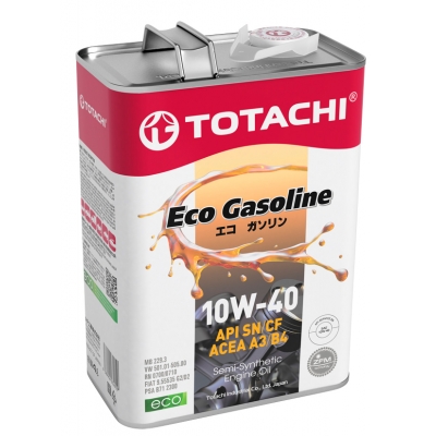 TOTACHI  Eco  Gasoline  Semi-Synthetic  SN/CF   10W40      4л