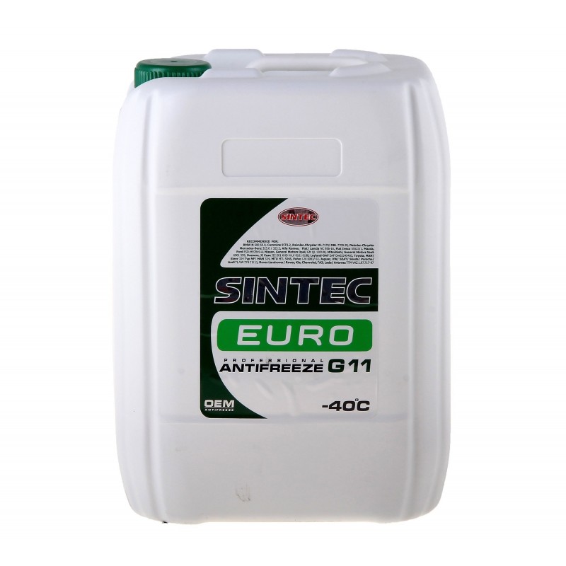 Антифриз Sintec Euro (зеленый) G 11 10кг