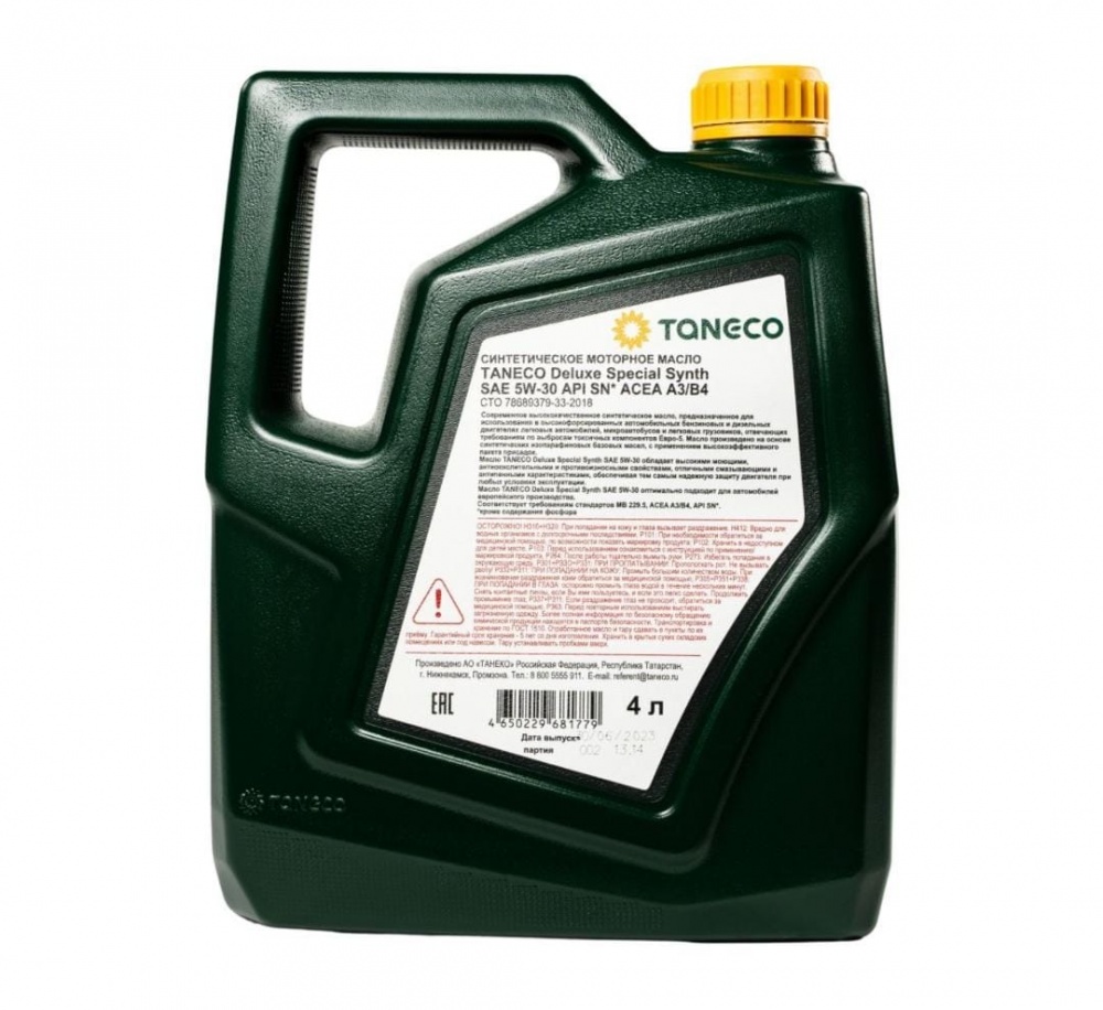 TANECO DeLuxe Special Synth 5W30 API SN, ACEA A3/B4 синтетика 4л